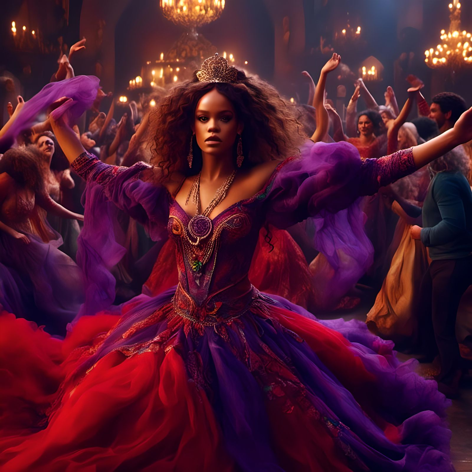 Rihanna as Esmeralda in Hyperrealistic Portrait