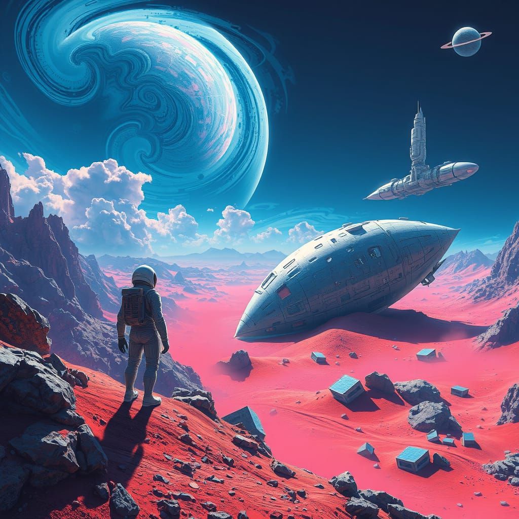 Breathtaking Sci-Fi Scene in a Futuristic Aesthetic