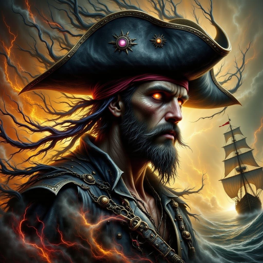 Surreal Zombie Pirate Portrait