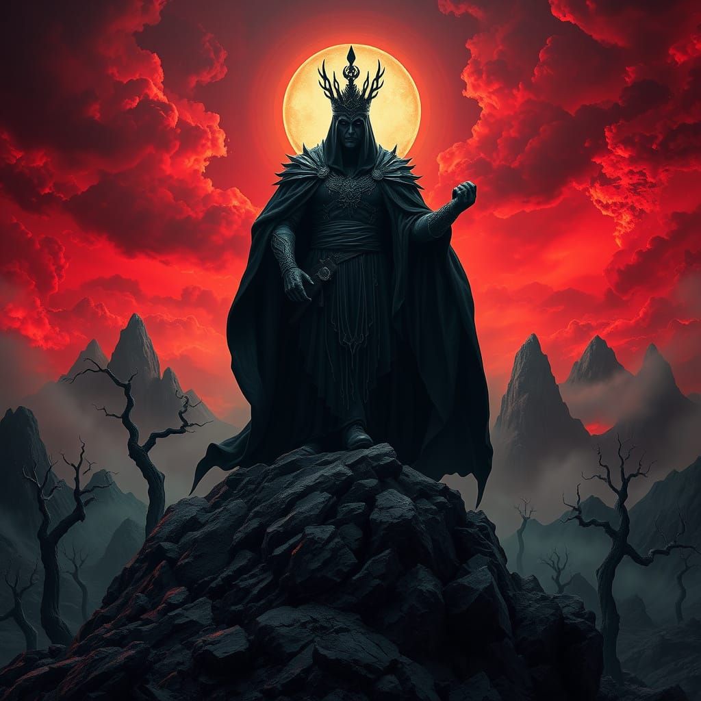 Dark Lord of a Desolate, Red-Hued Realm