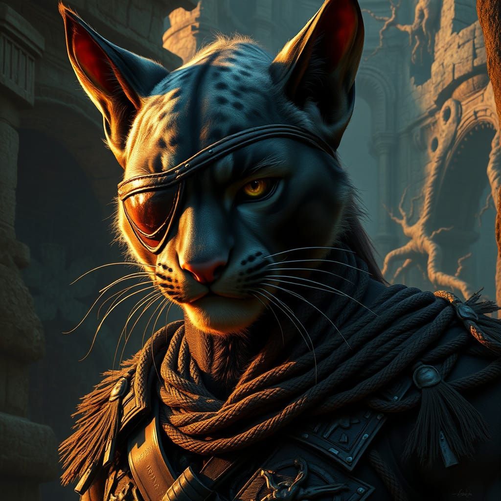 Mysterious Khajiit Warrior in Elsweyr Ruins