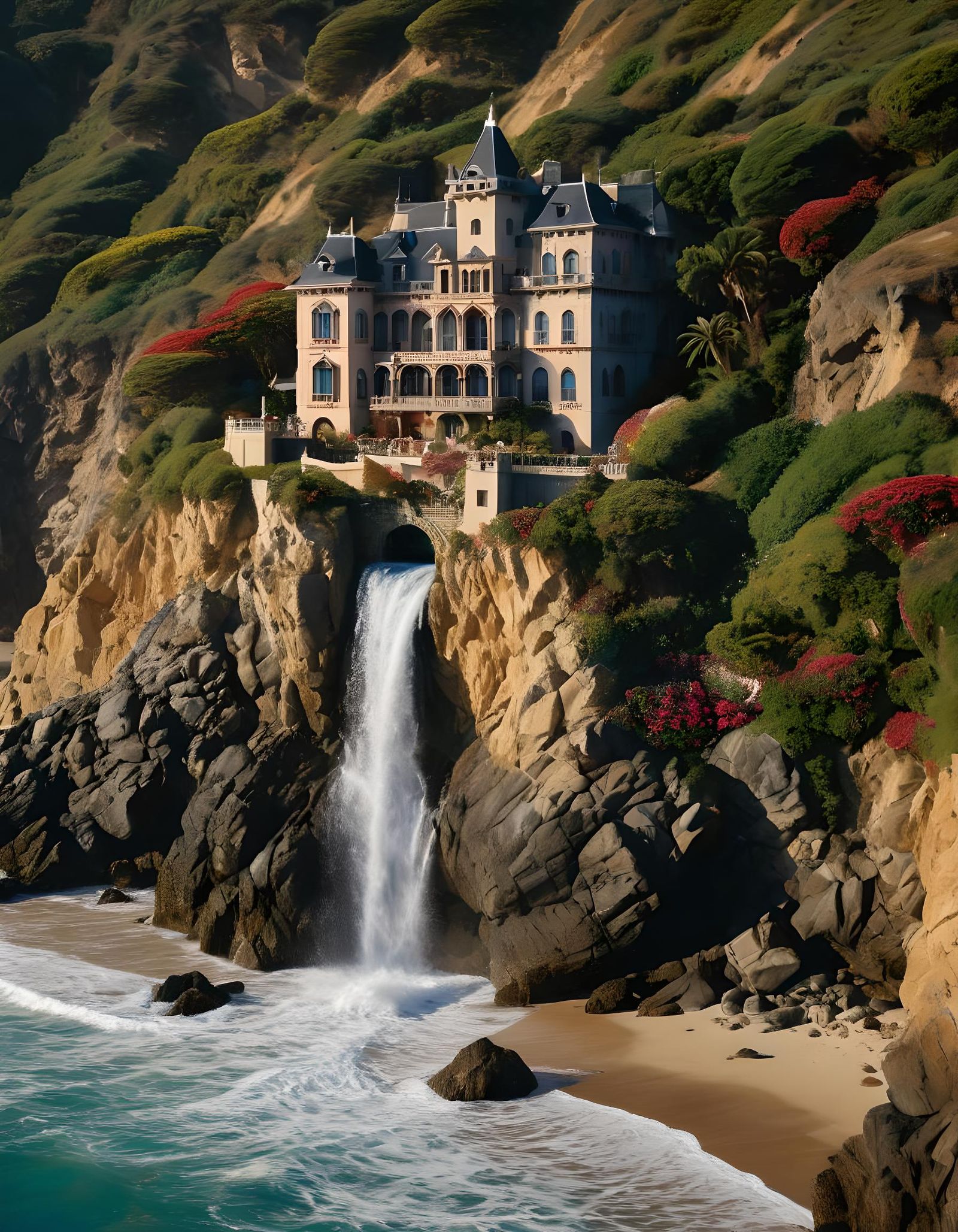 Gemstone Palace in Film Noir Style