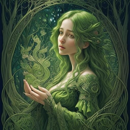 Celestial Mother Nature in Fantasycore Art Nouveau