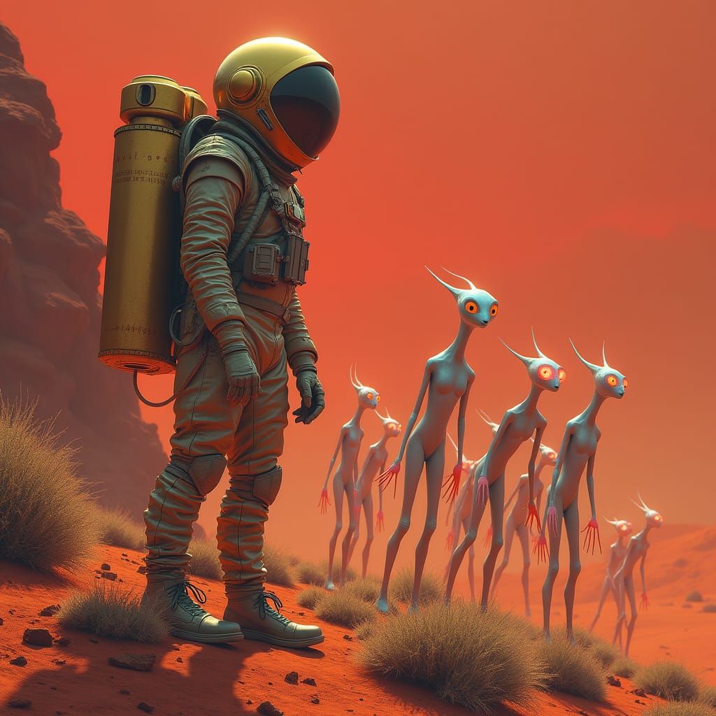 Astronaut's Mars Encounter with Alien Life