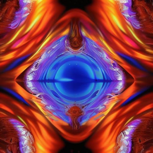 Brick Face with Quantum Jungle in Abstract Style