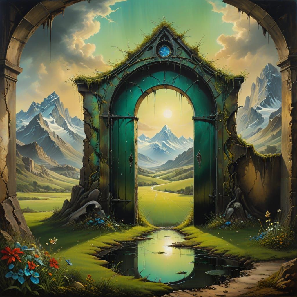 Gothic Portal in Garage Leads to Fantasy Land