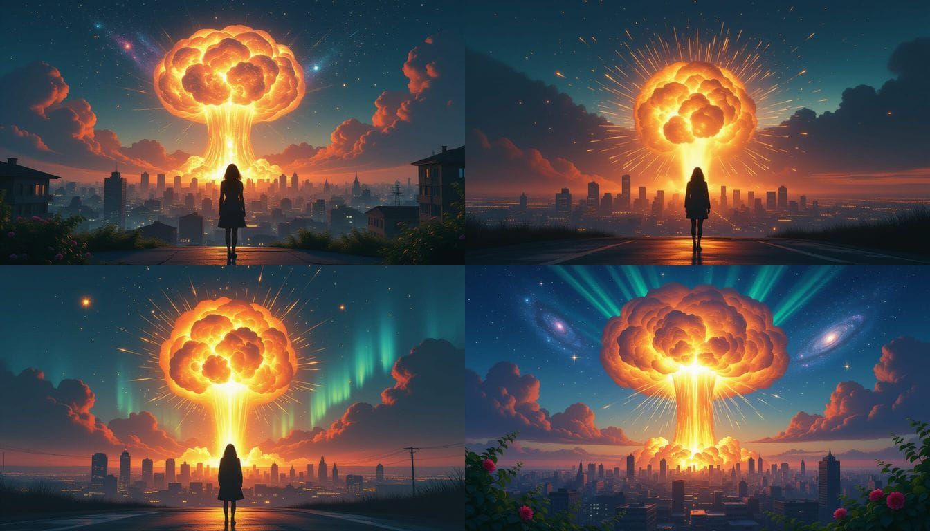 Reversed Nuclear Bomb Creates Life, Conceptual Art