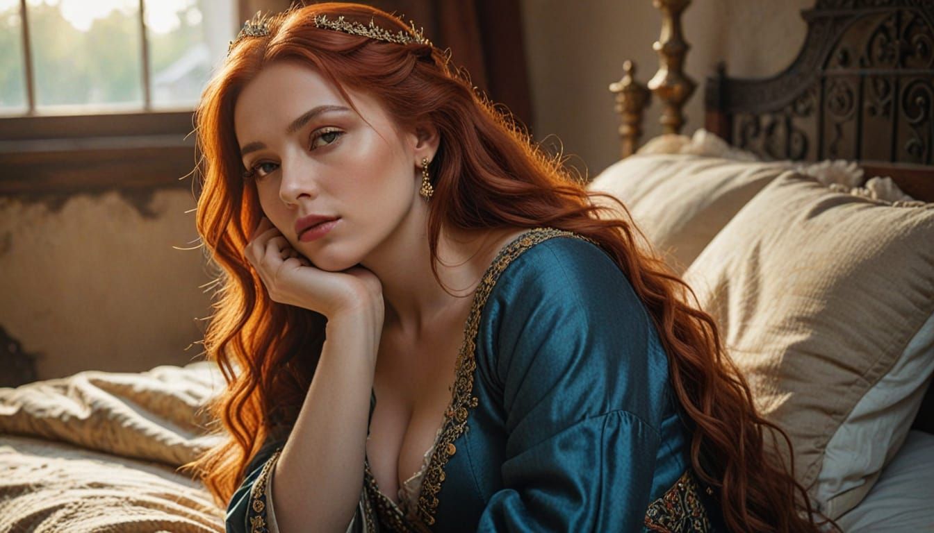 Regal Beauty Lost in Thought