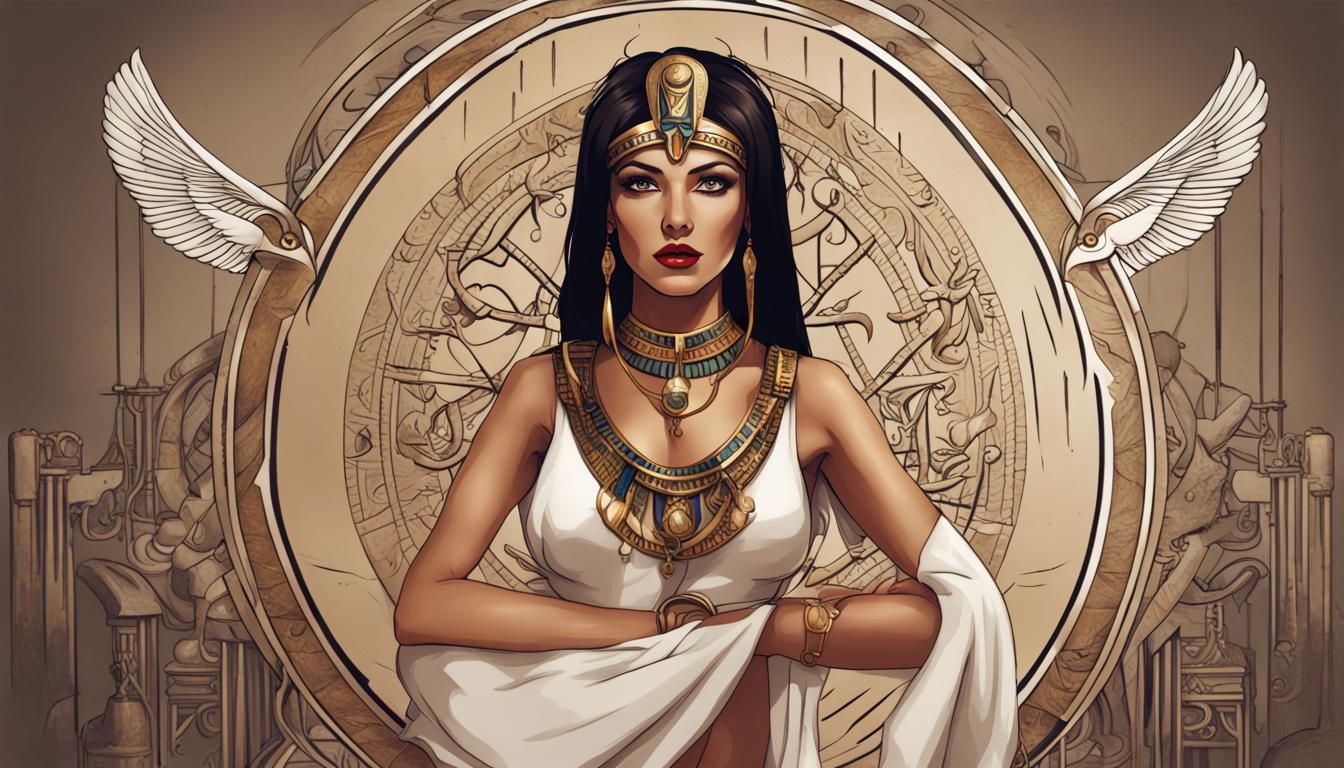 Modern Egyptian Woman with Integrated Sigil