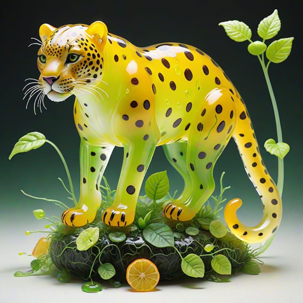 Lemon-Lime-Orange Jello Leopard