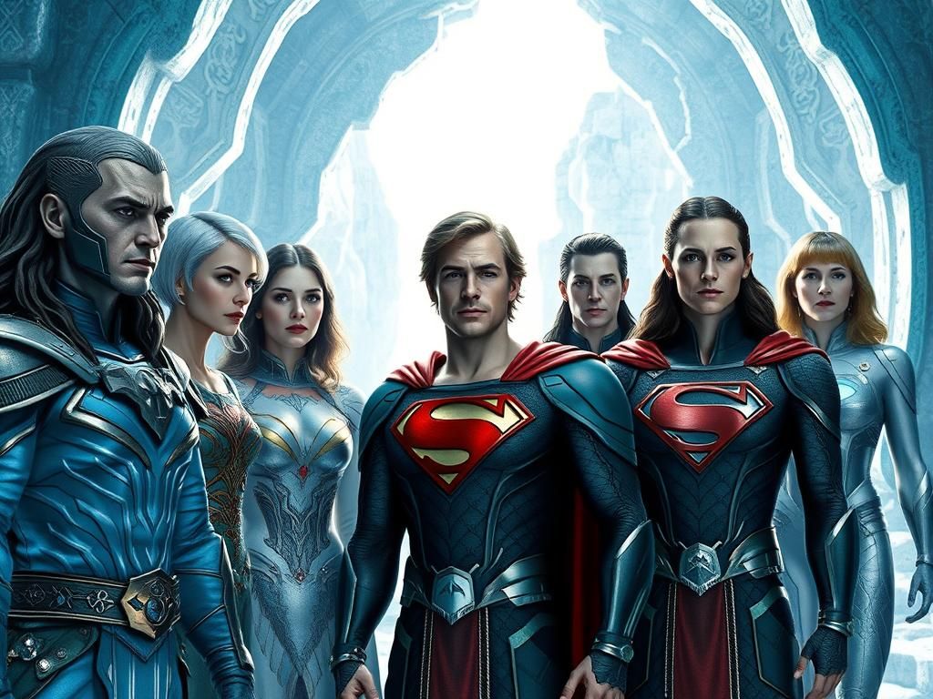 Kryptonians Gathered at Fortress of Solitude