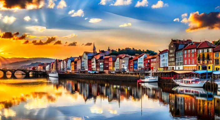 Douro Region and Port Wine in Hyperrealistic Style