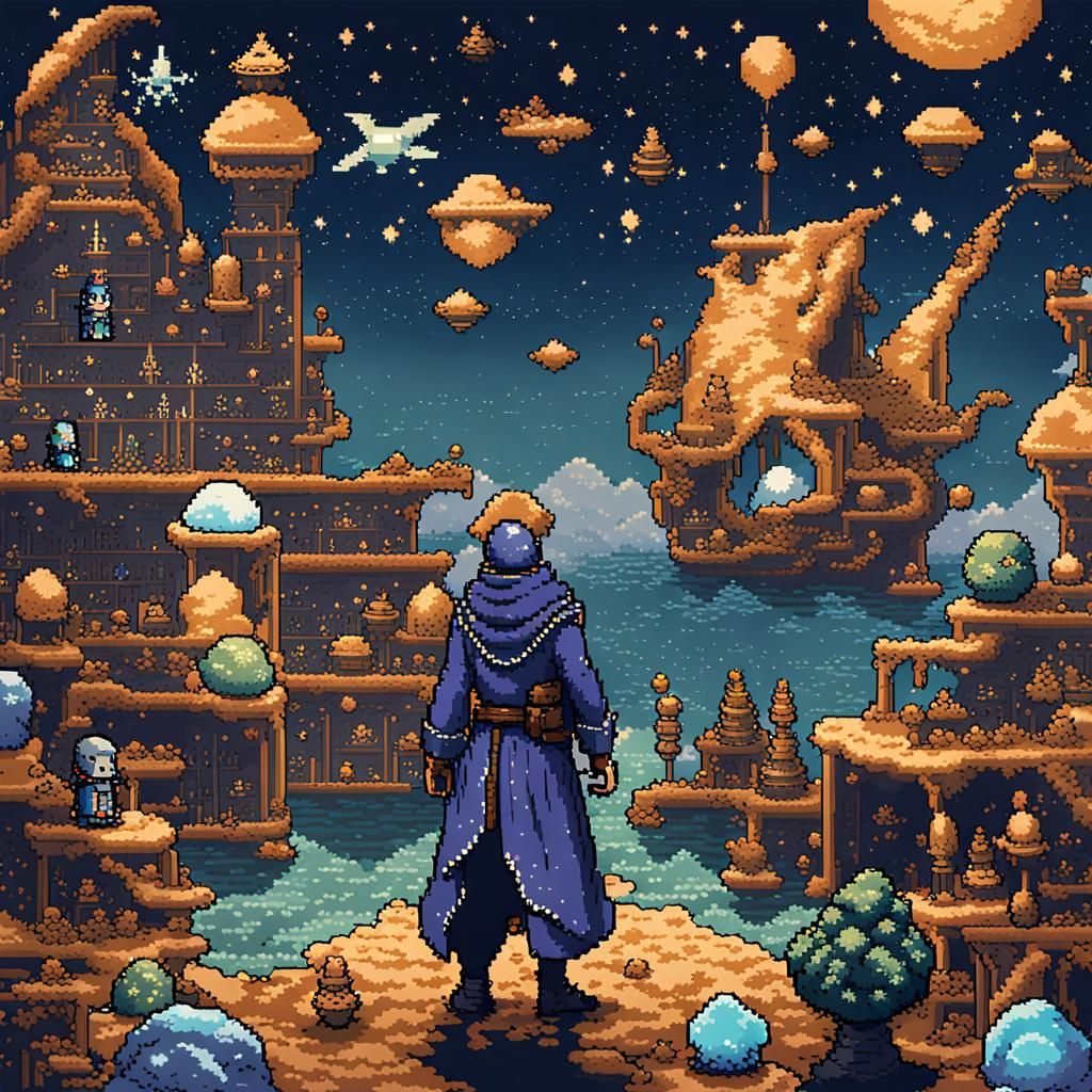 Resh'an Sea Alchemist in 8-Bit Style