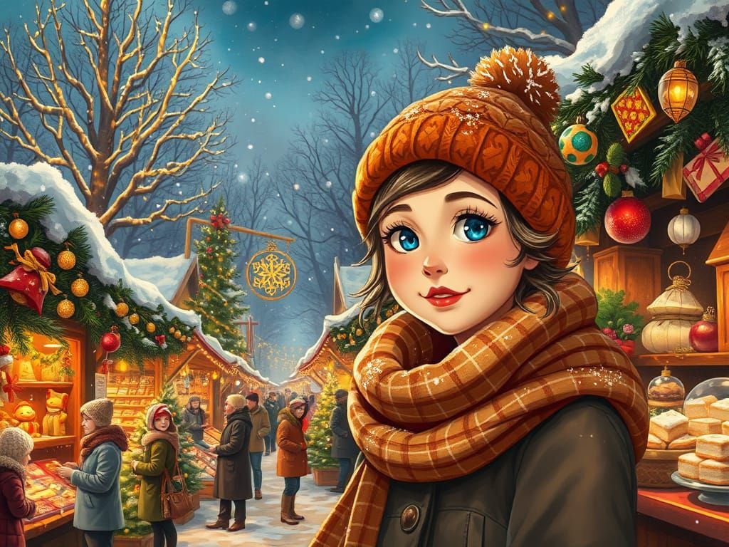 Magical Winter Night Christmas Market