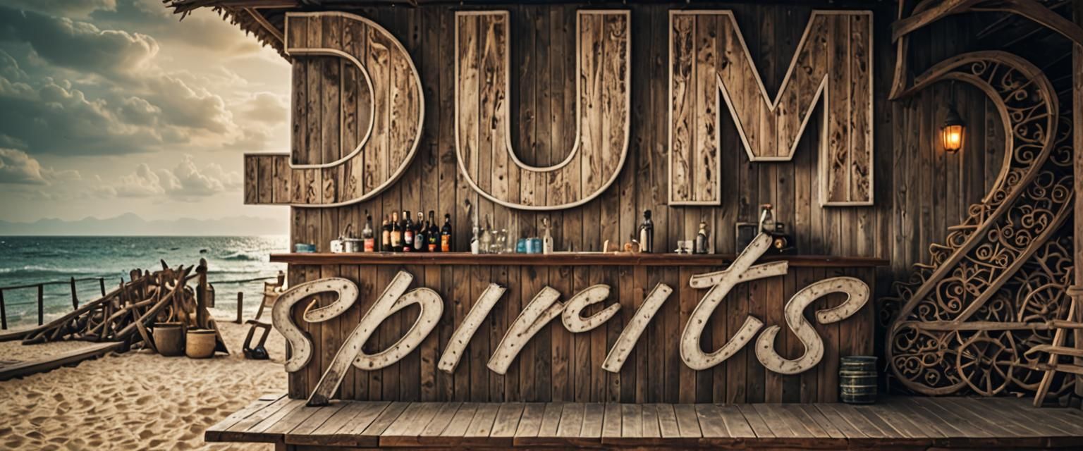 Hyperrealistic Sea Beach Bar in High Definition