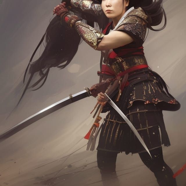 Feudal Japanese Samurai: Dynamic 8K Concept Art
