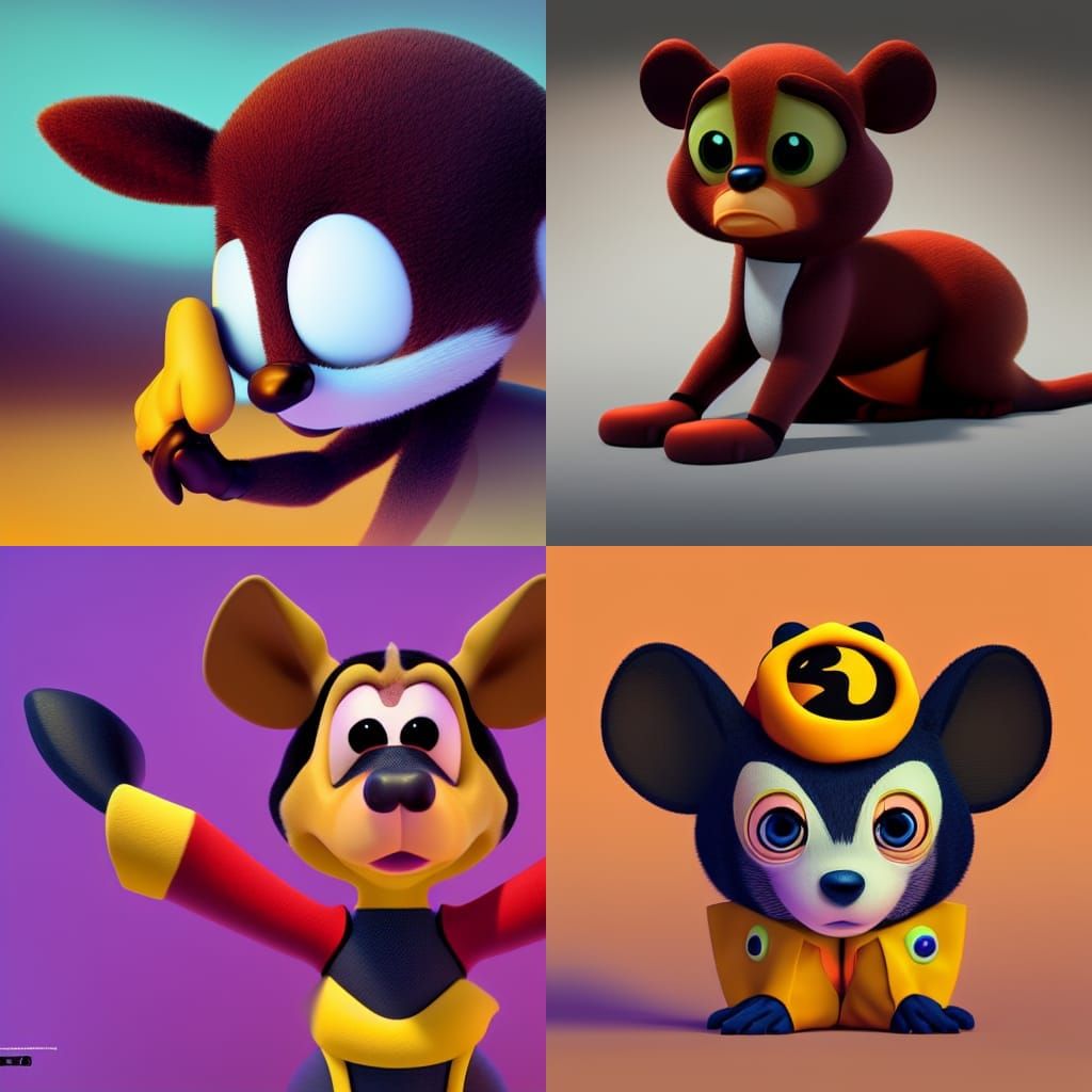Adorable Sable: Pixar-Style 3D Digital Art