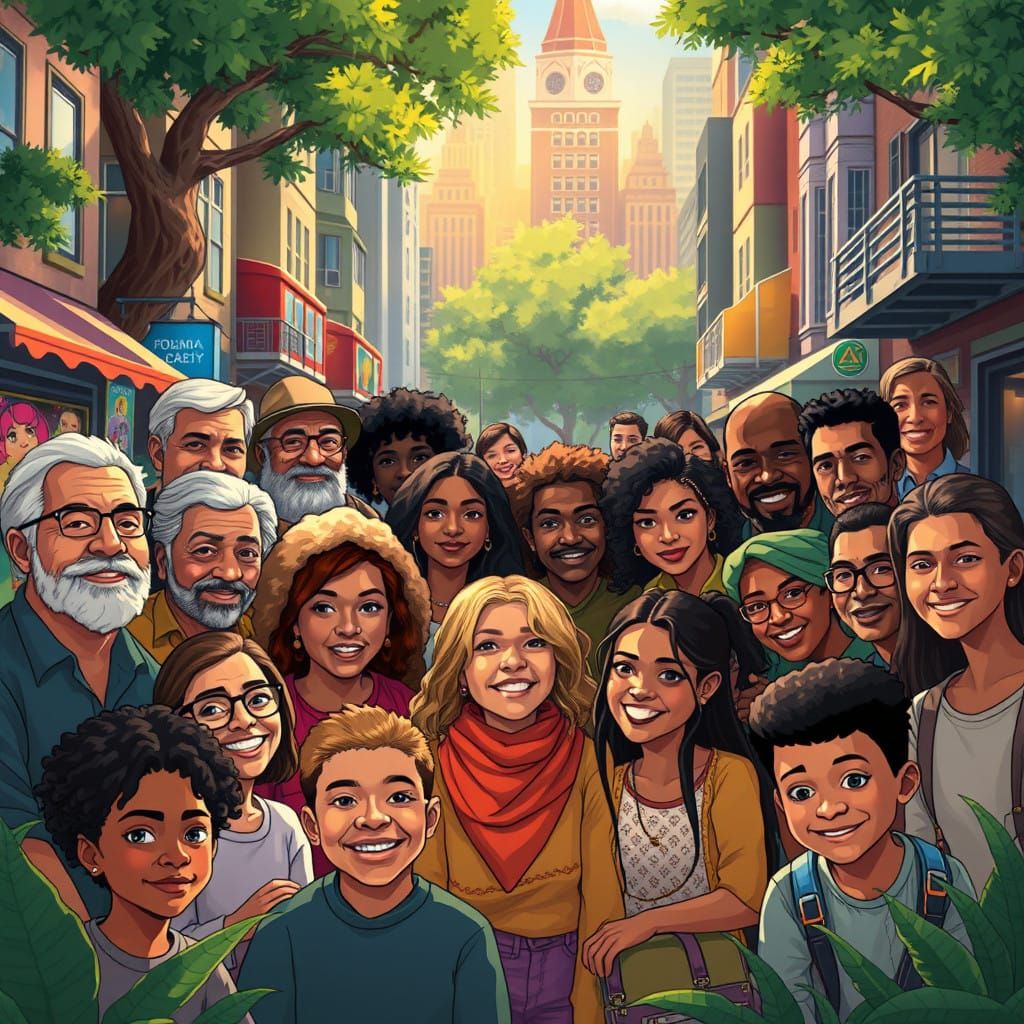 Diverse Community Celebrates Joy and Inclusivity