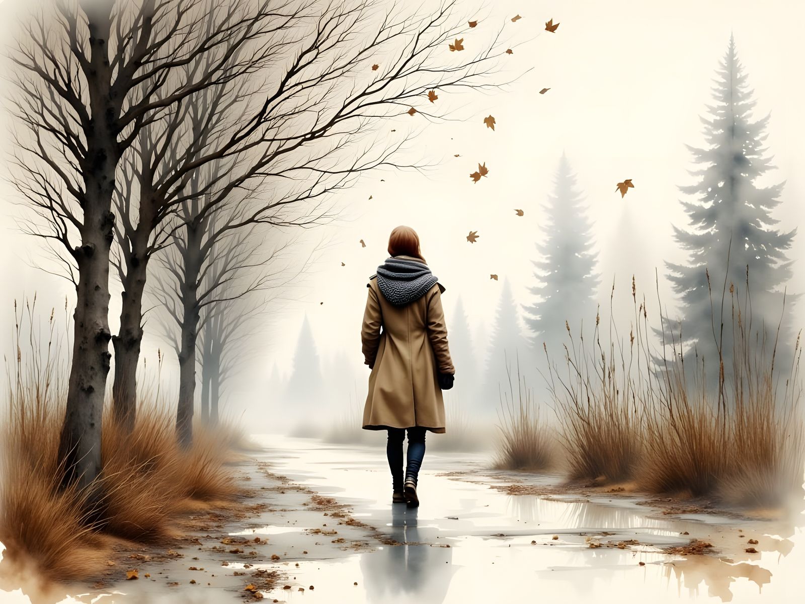 California Dreaming in Vintage Watercolor