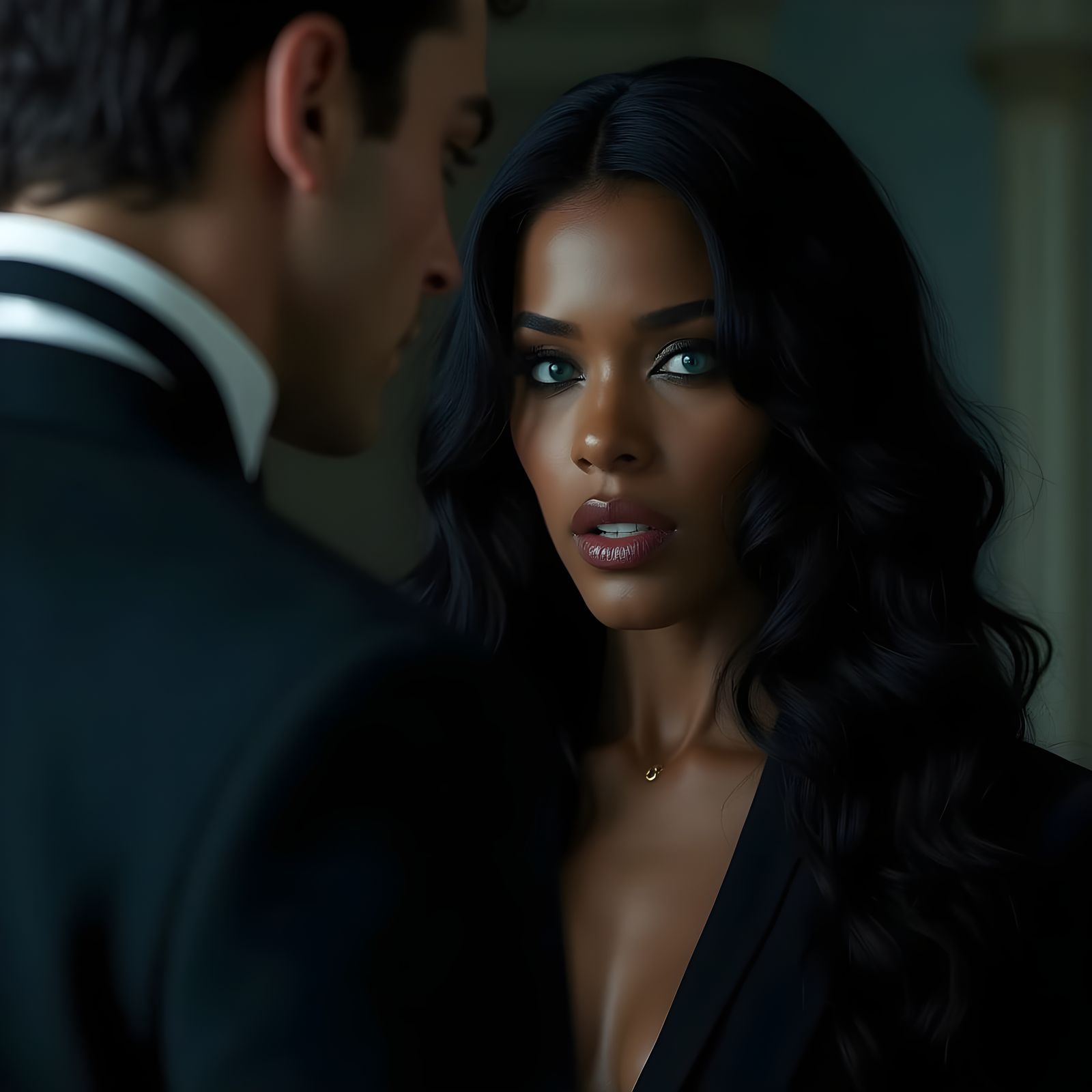 Vampire Hunter Confronts Evil Vampire in Vogue Portrait