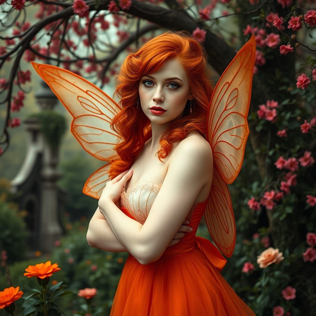Madelaine Petsch as a Fairy in Gothic Fantasy Art