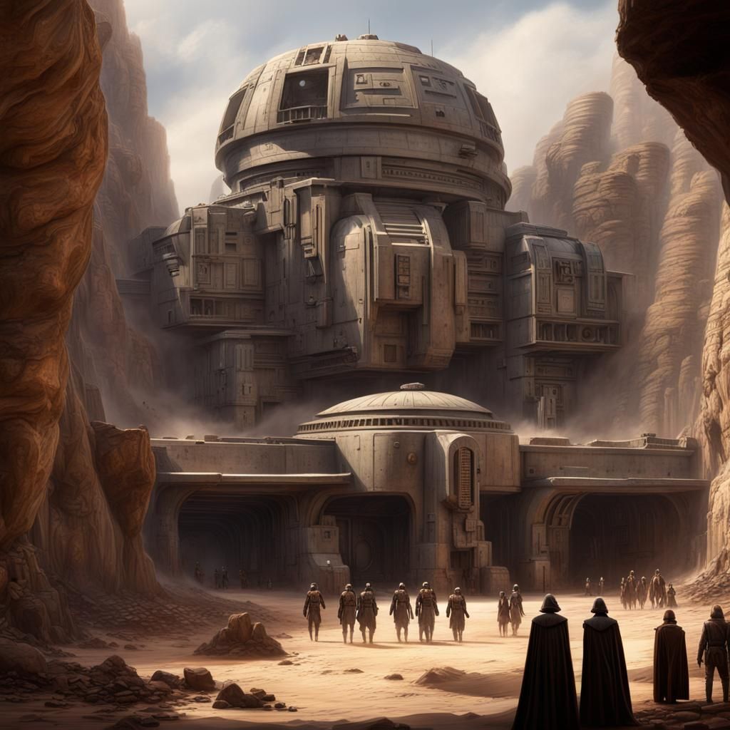 Epic Star Wars Imperial Garrison Fort Digital Painting