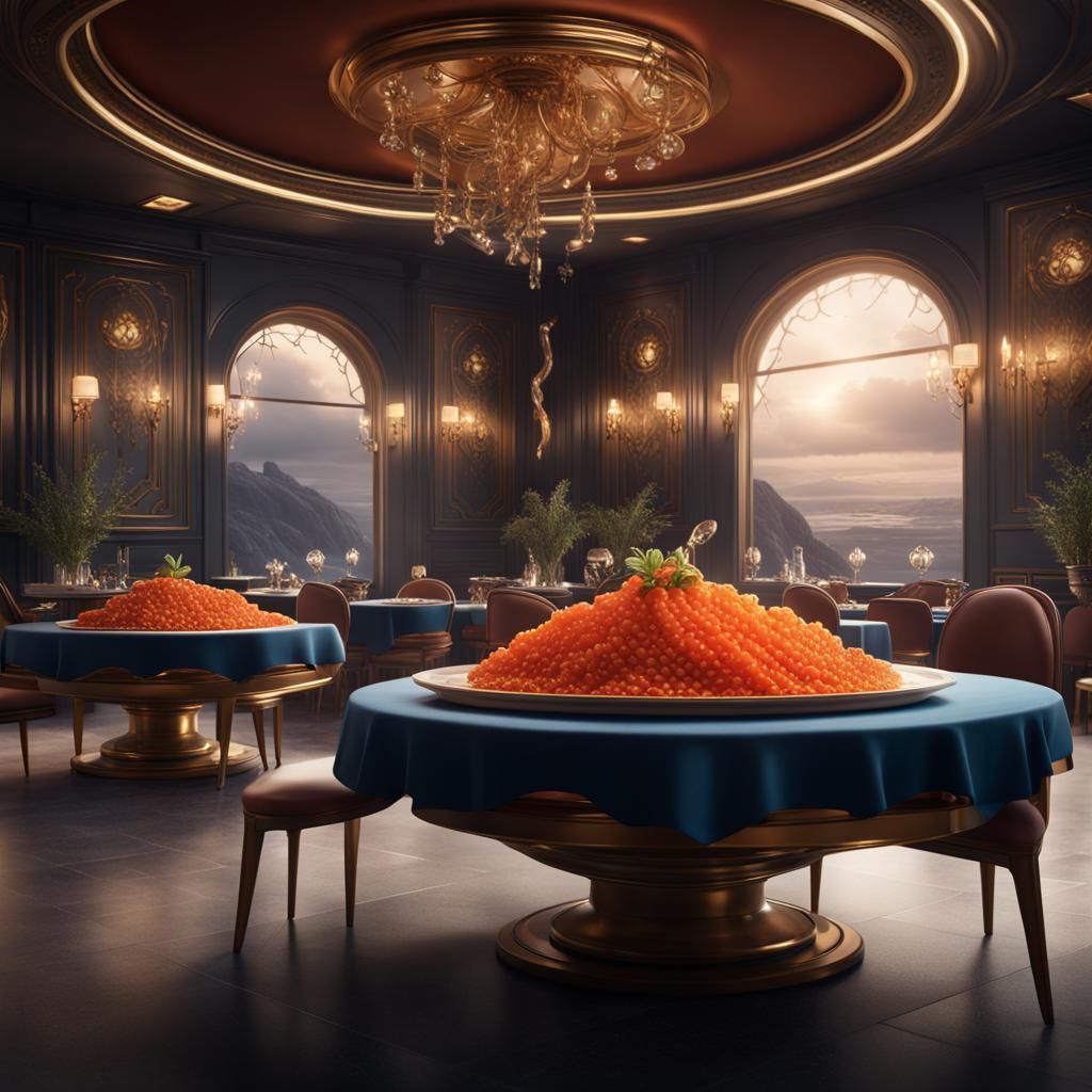 Exquisite Caviar Presentation in a Five-Star Restaurant
