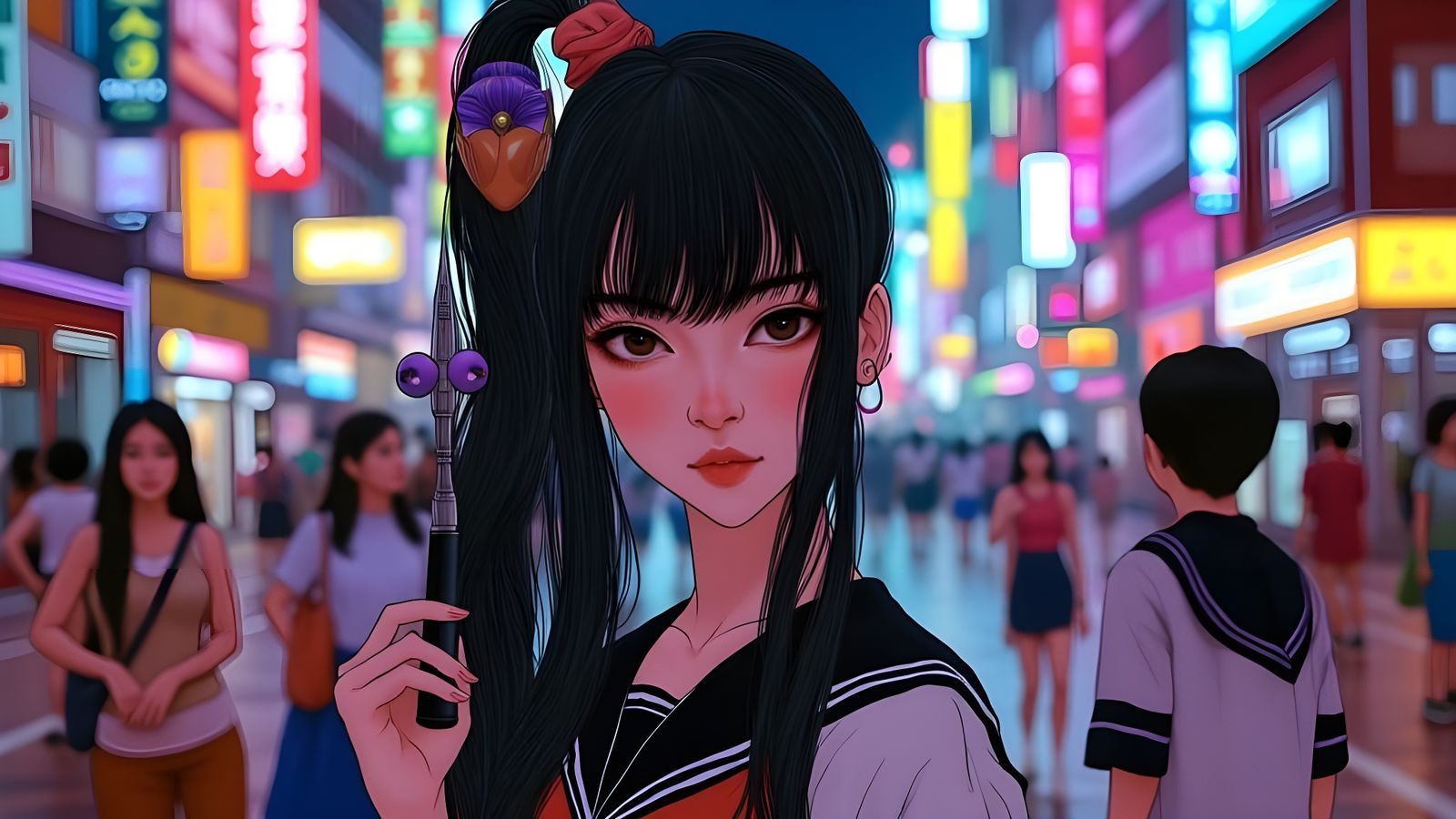Mystical Tokyo School Girl