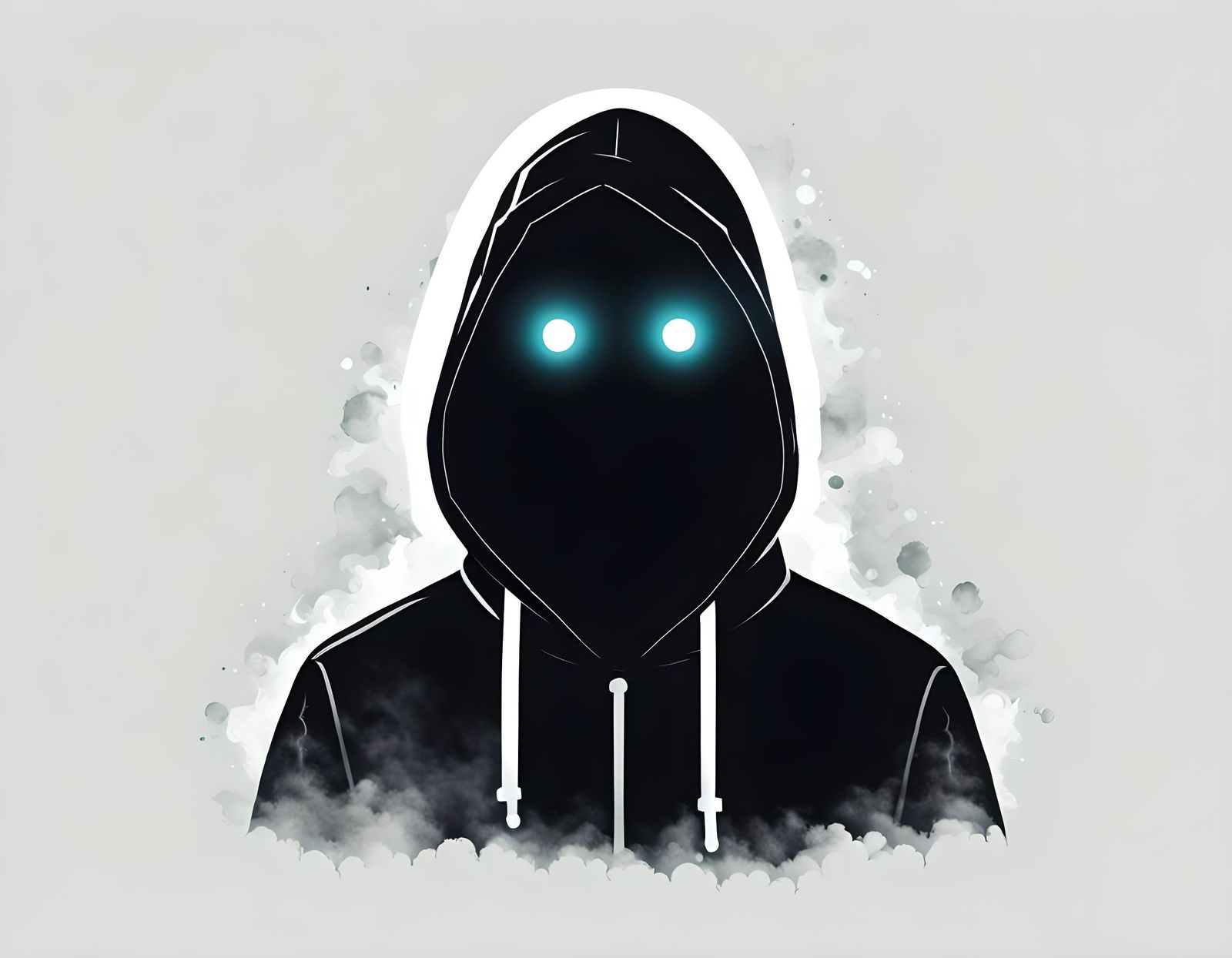 Translucent Ghost in Black Hoodie