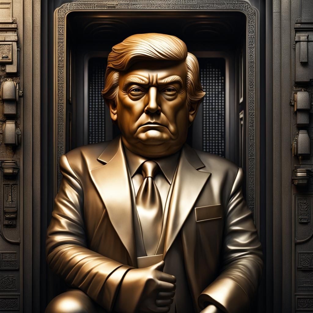 Donald Trump Frozen in Carbonite: Artstation Photorealism