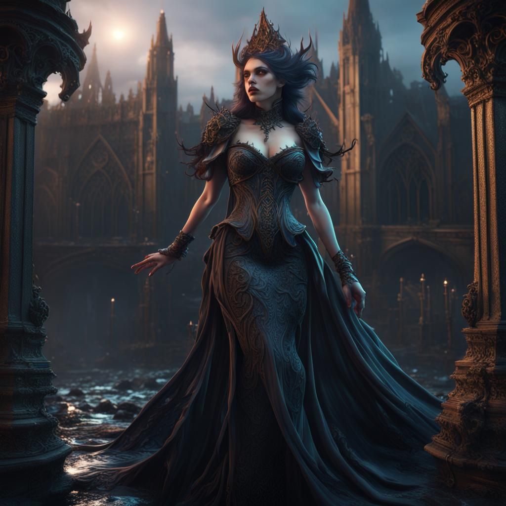 Gothic Siren Fantasy Concept Art