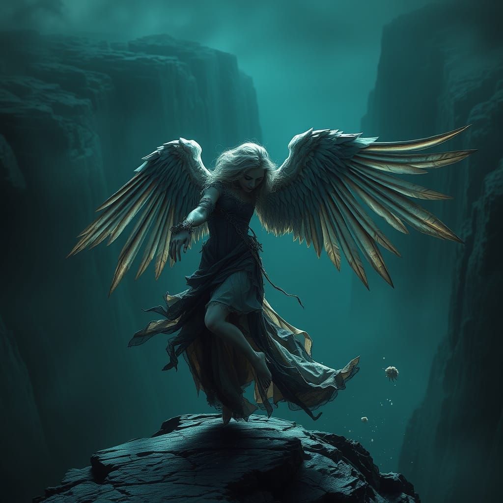 Gothic Angel Dancing at Abyss Edge: 1980s Horror