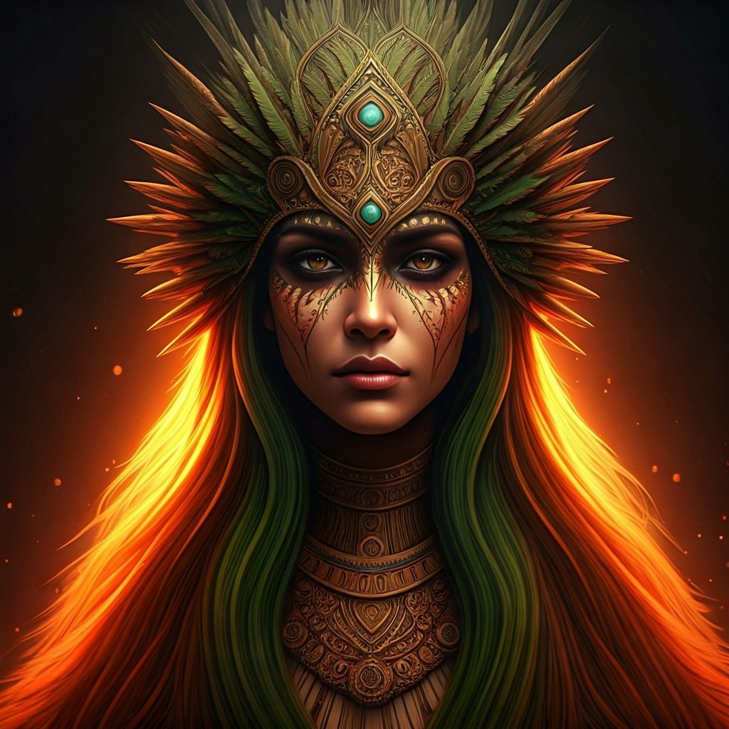 Hyperrealistic Forest Dancer in Dramatic Splash Art