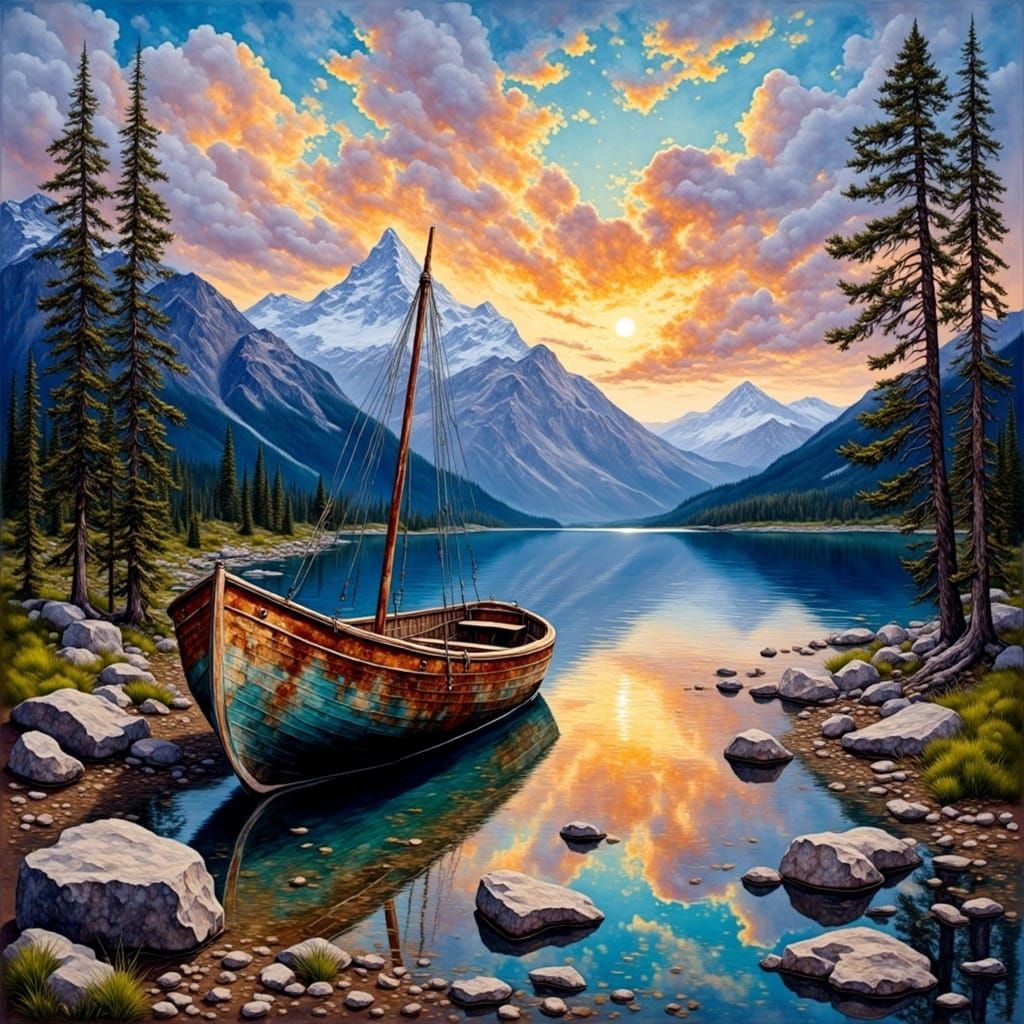 Clear mountain lake