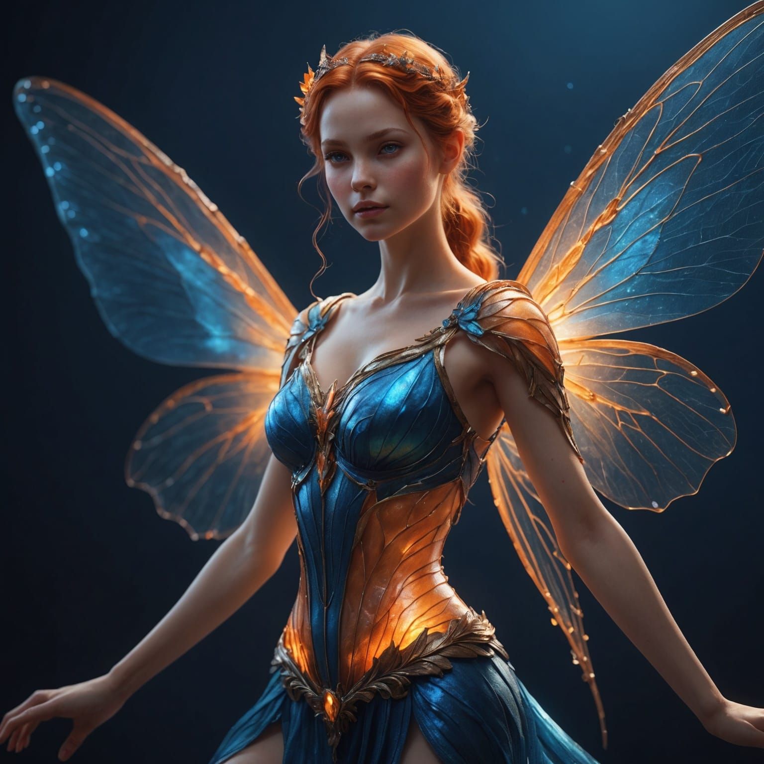 Bare Bodied Fairy in Hyper-Realistic Digital Art