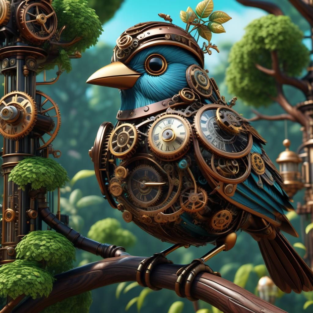 Steampunk bird