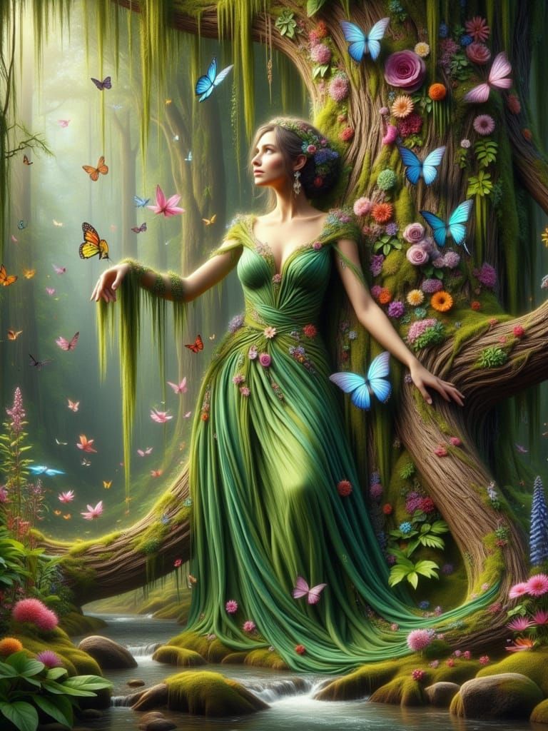 Enchanted Goddess in Secret Flower Garden