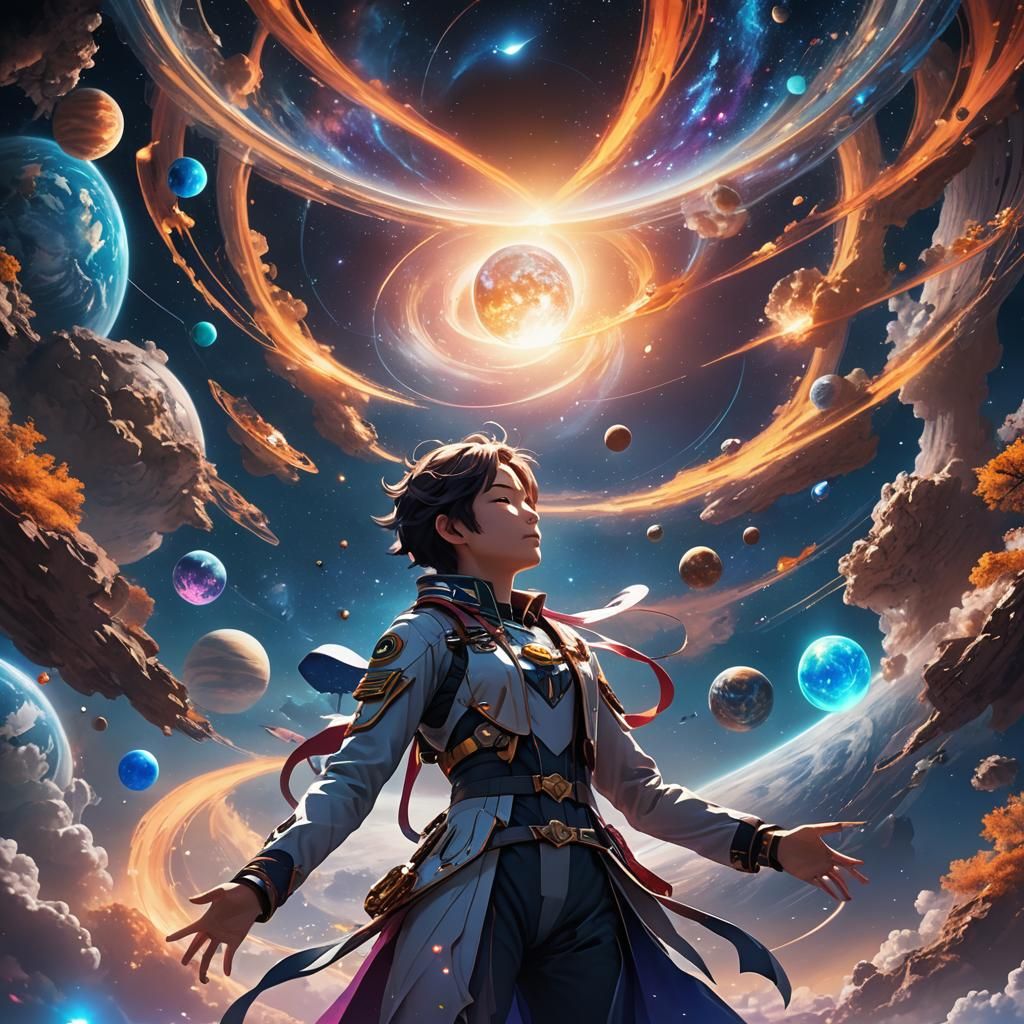 Cosmic Dreamer in Space: A Digital Masterpiece