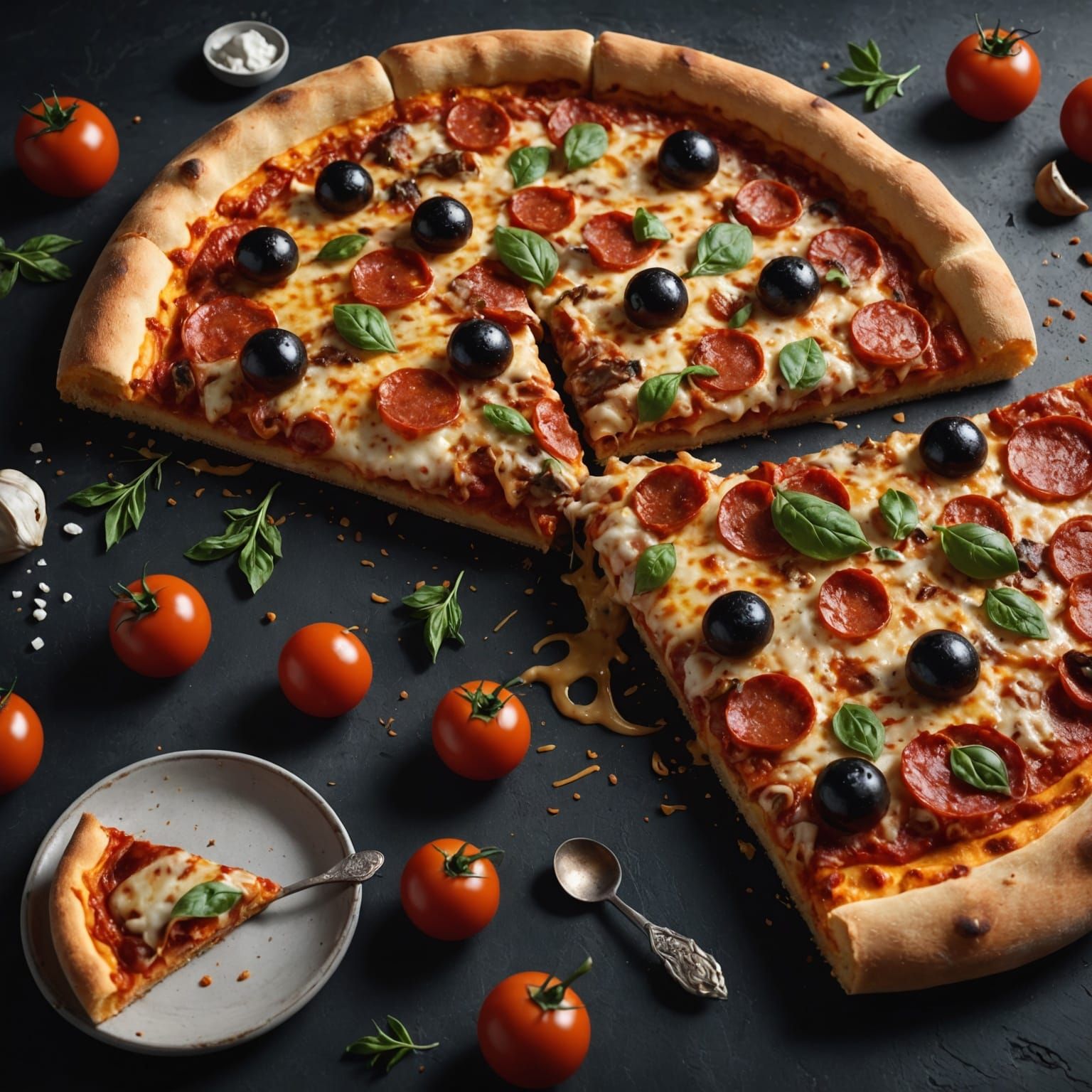 Delicious Pizza: Matte Painting Concept Art