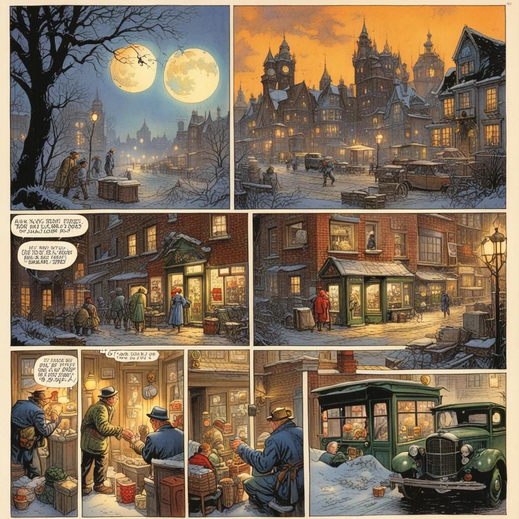 Dynamic Comic Art Style Scene