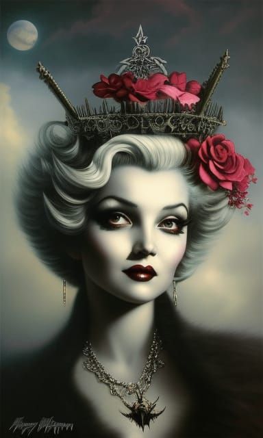 Gothic Marilyn Monroe as Surreal Album Art