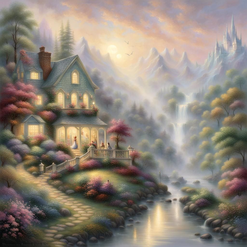 Ethereal Fantasy Dreamscape in Hyperdetailed Style
