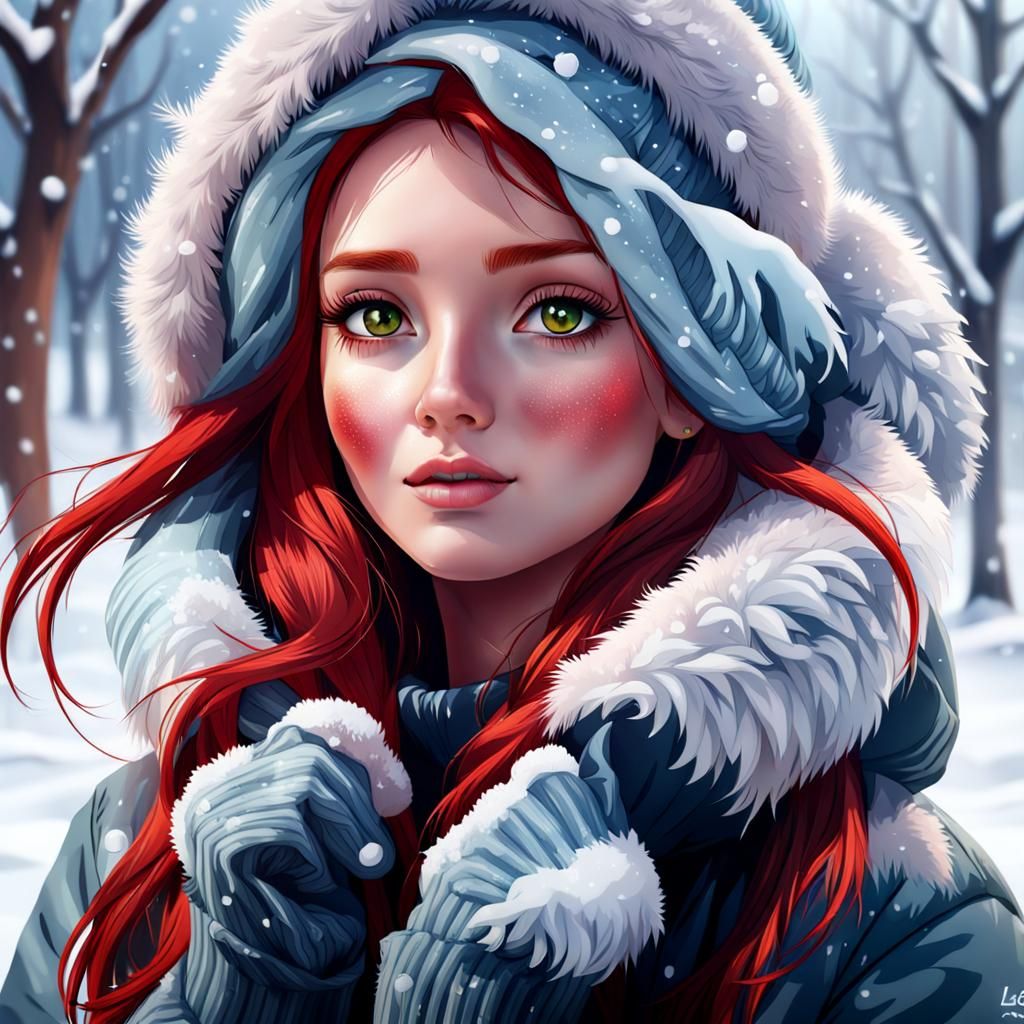 Winter Girl Portrait in Photorealistic 4K