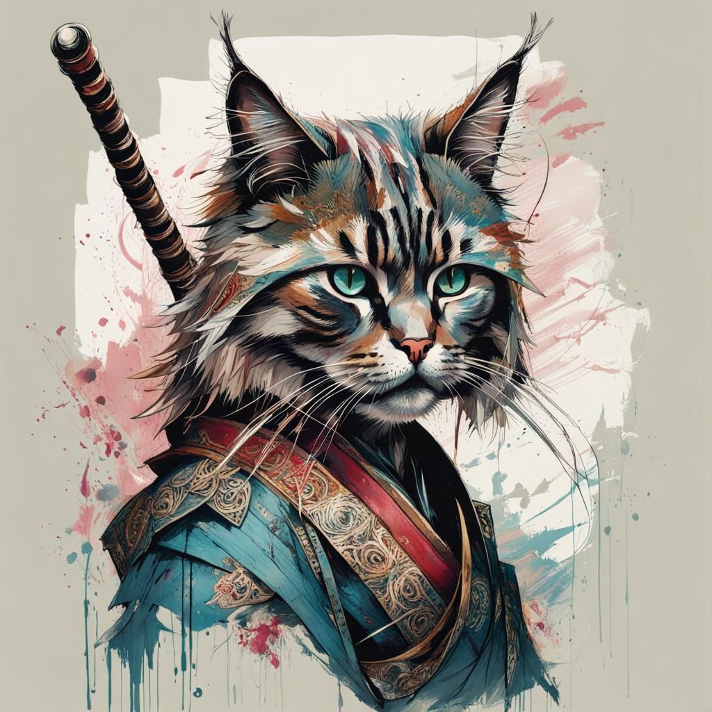 Samurai Cat 240306B