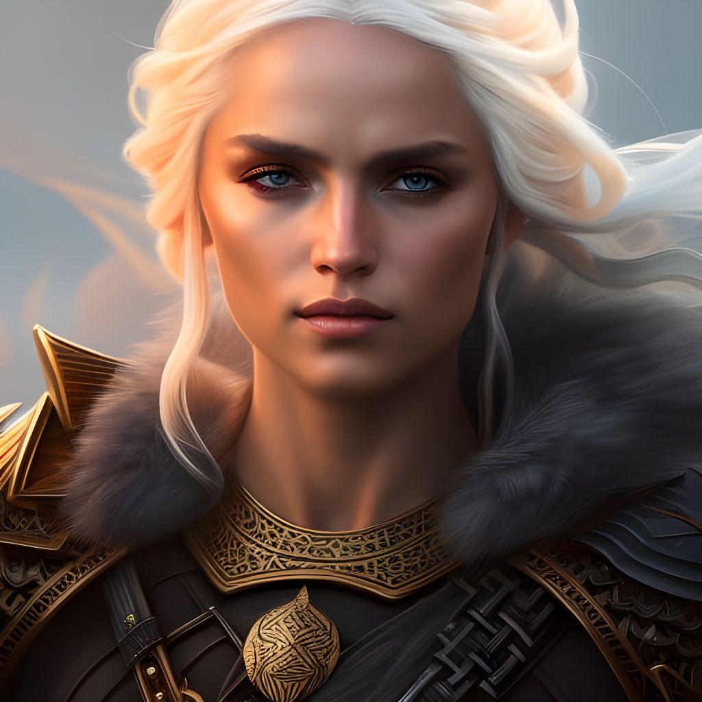 Detailed Portrait of Rhaenyra Targaryen: Trending Artstation