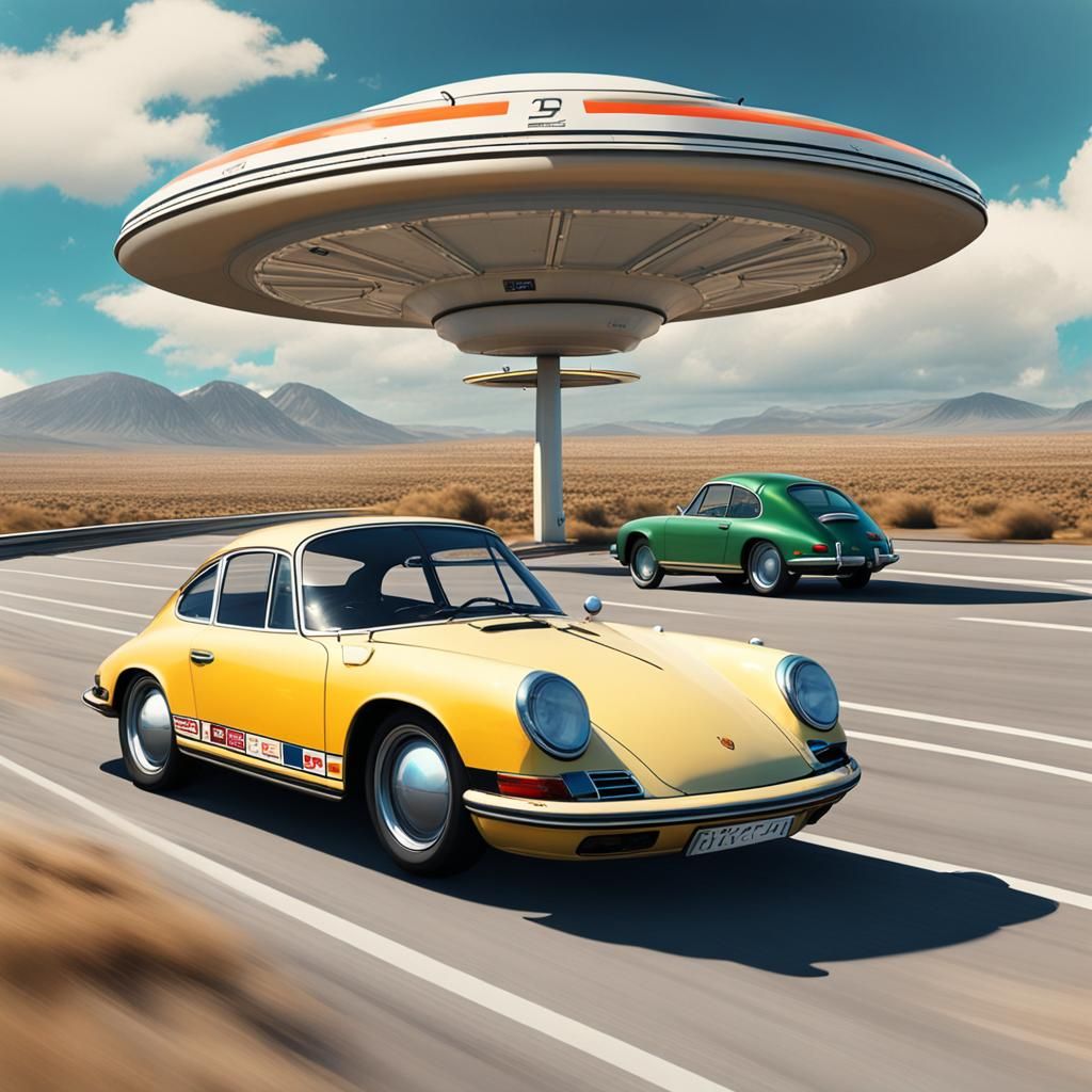 UFO Sighting at Desert Petrol Station