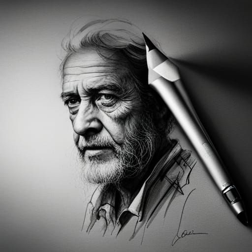 Da Vinci Invention Schematic in Pen and Ink