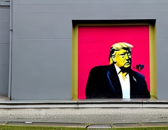 Donald Trump Graffiti Art in Banksy Style