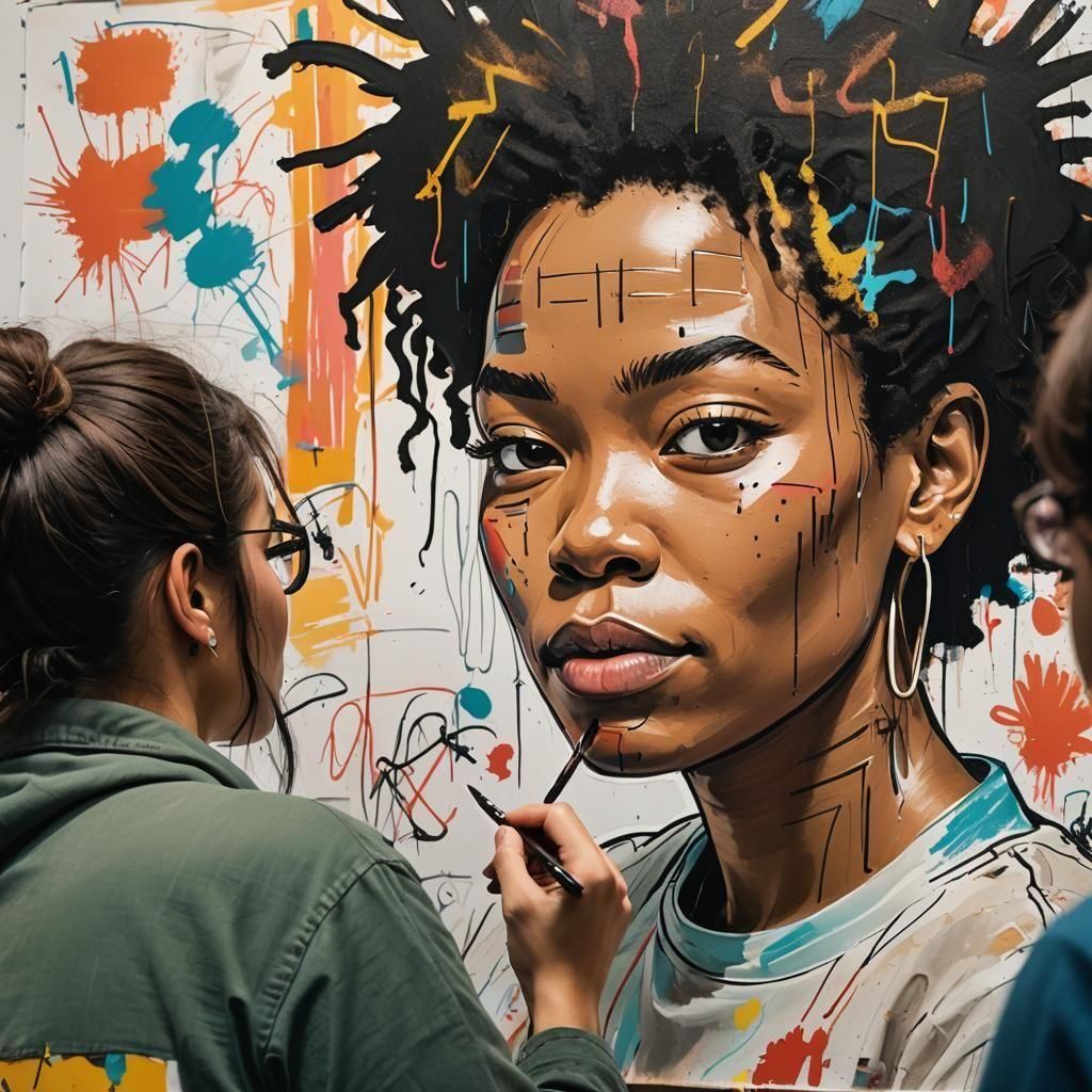 Street Artist Cartoon Portrait Photography