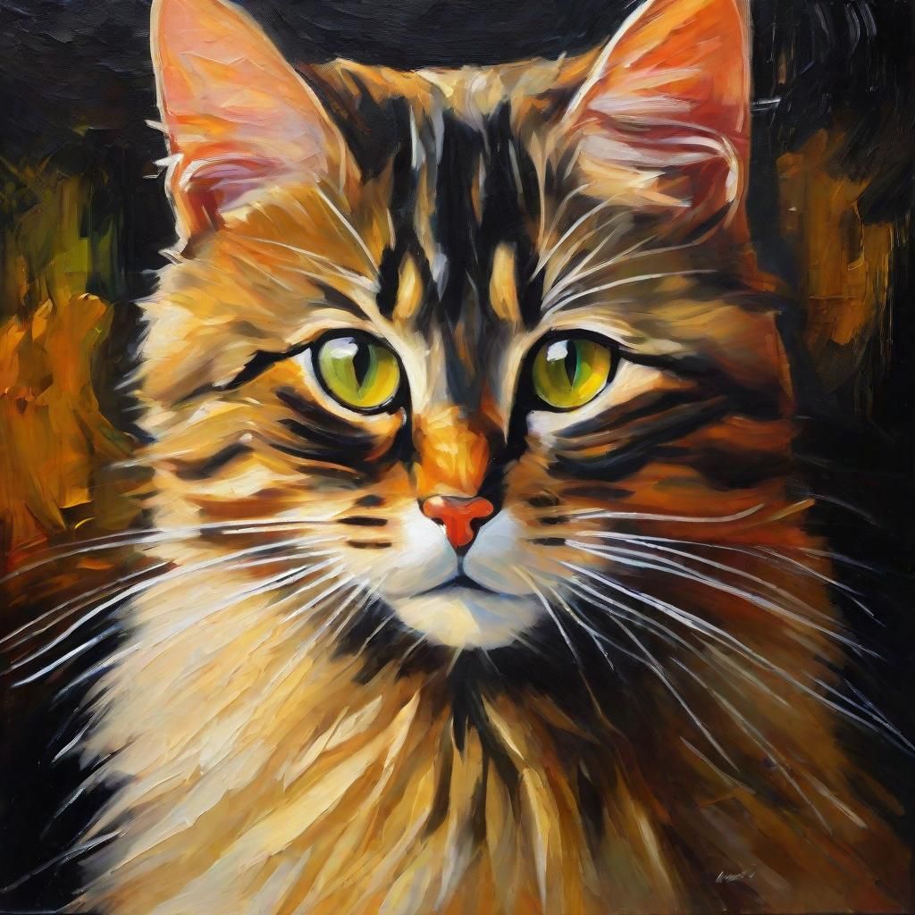 Mischievous Cat: Expressionist Thief in Shadows